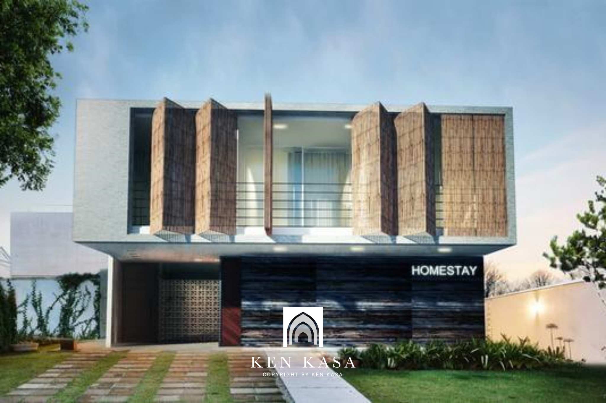 Mẫu thiết kế homestay nhà phố phong cách đương đại 